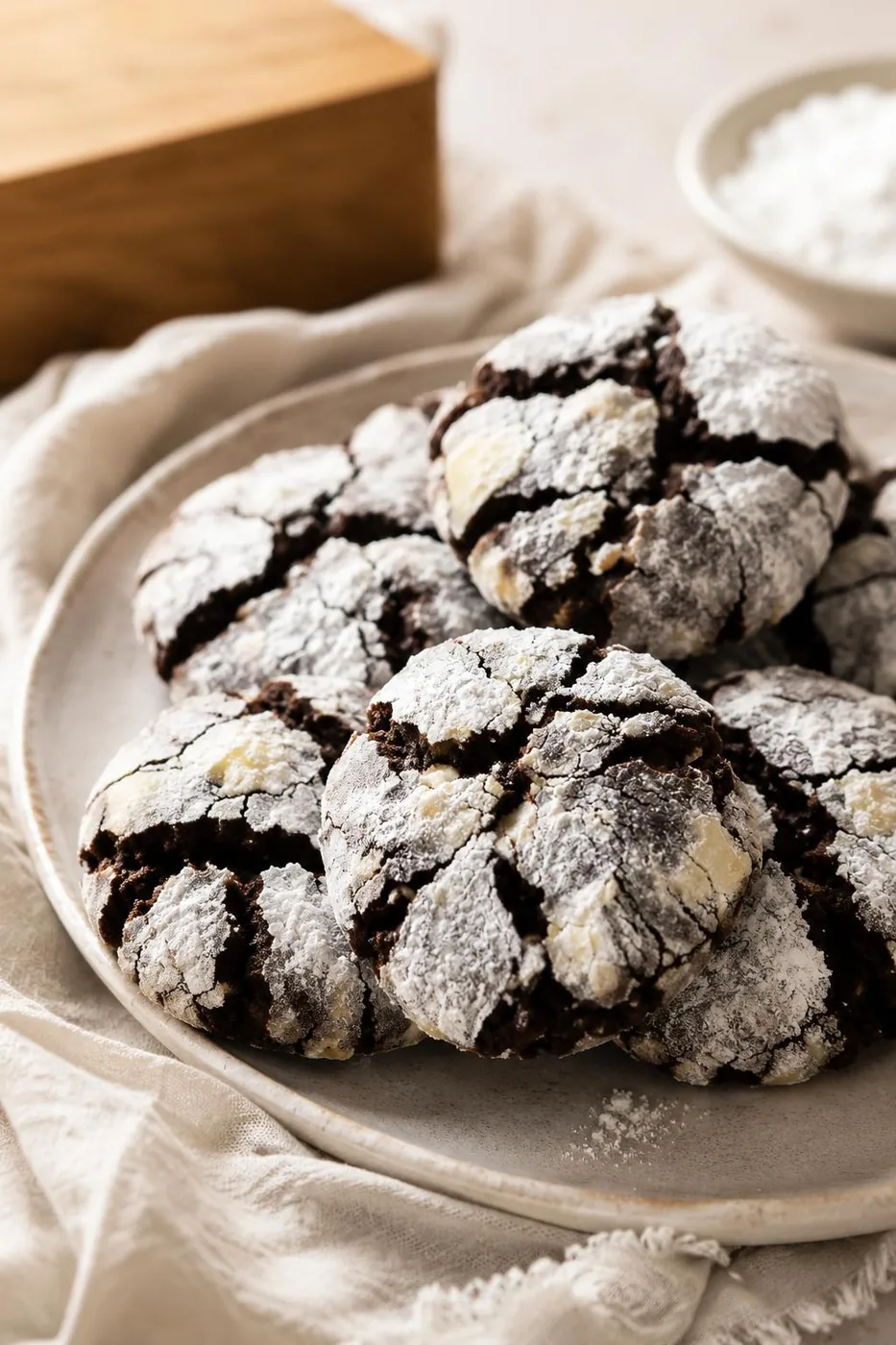 White Chocolate Crinkle Cookies — freshly baked to order in Surrey